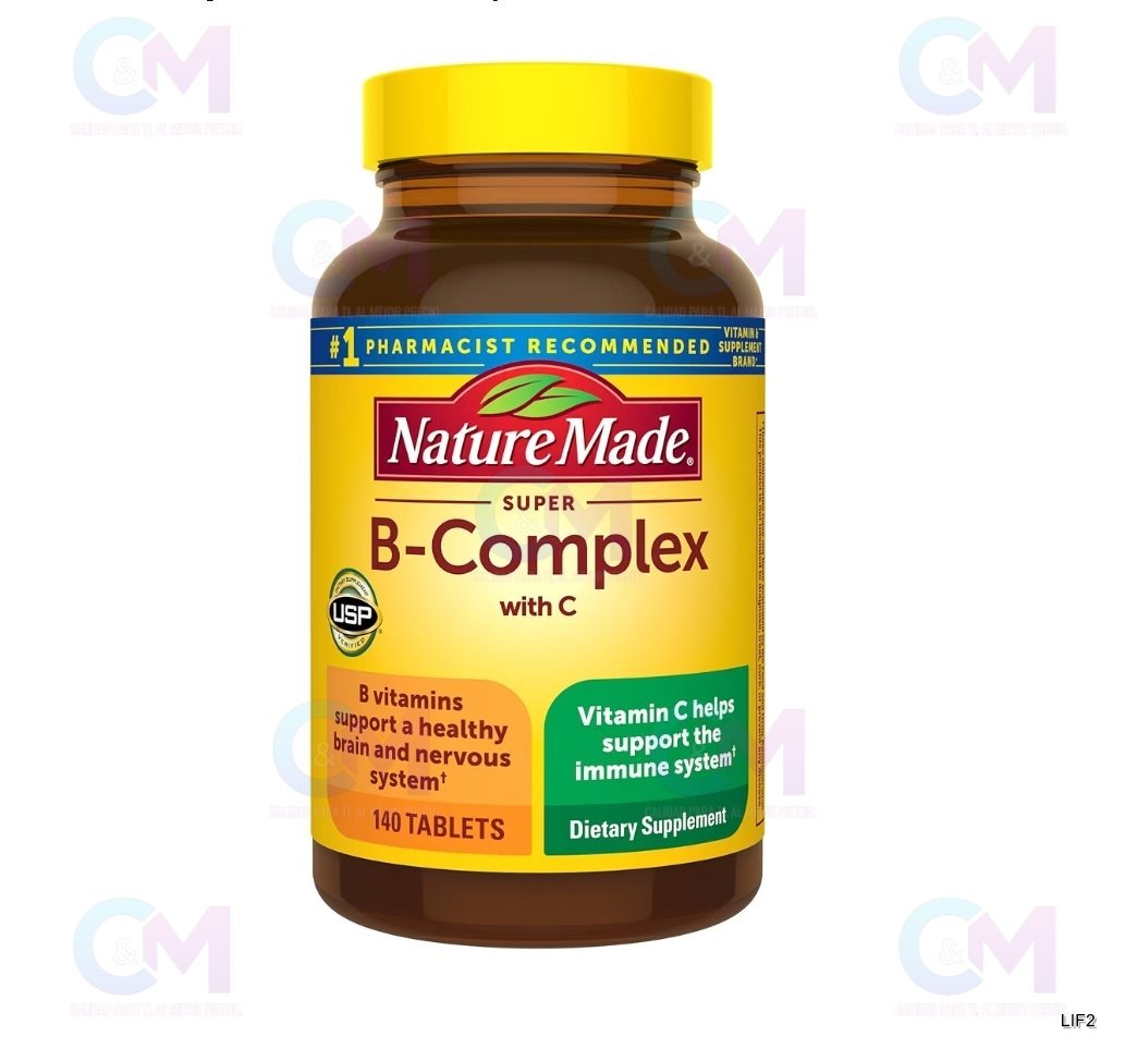 COMPLEJO B MARCA NATURE MADE 140 TABLETAS